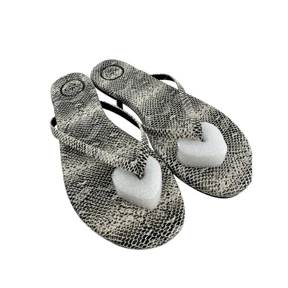 Solei Sea Women's Python Gray Flip Flop Sandals Size 7 - Picture 7 of 8